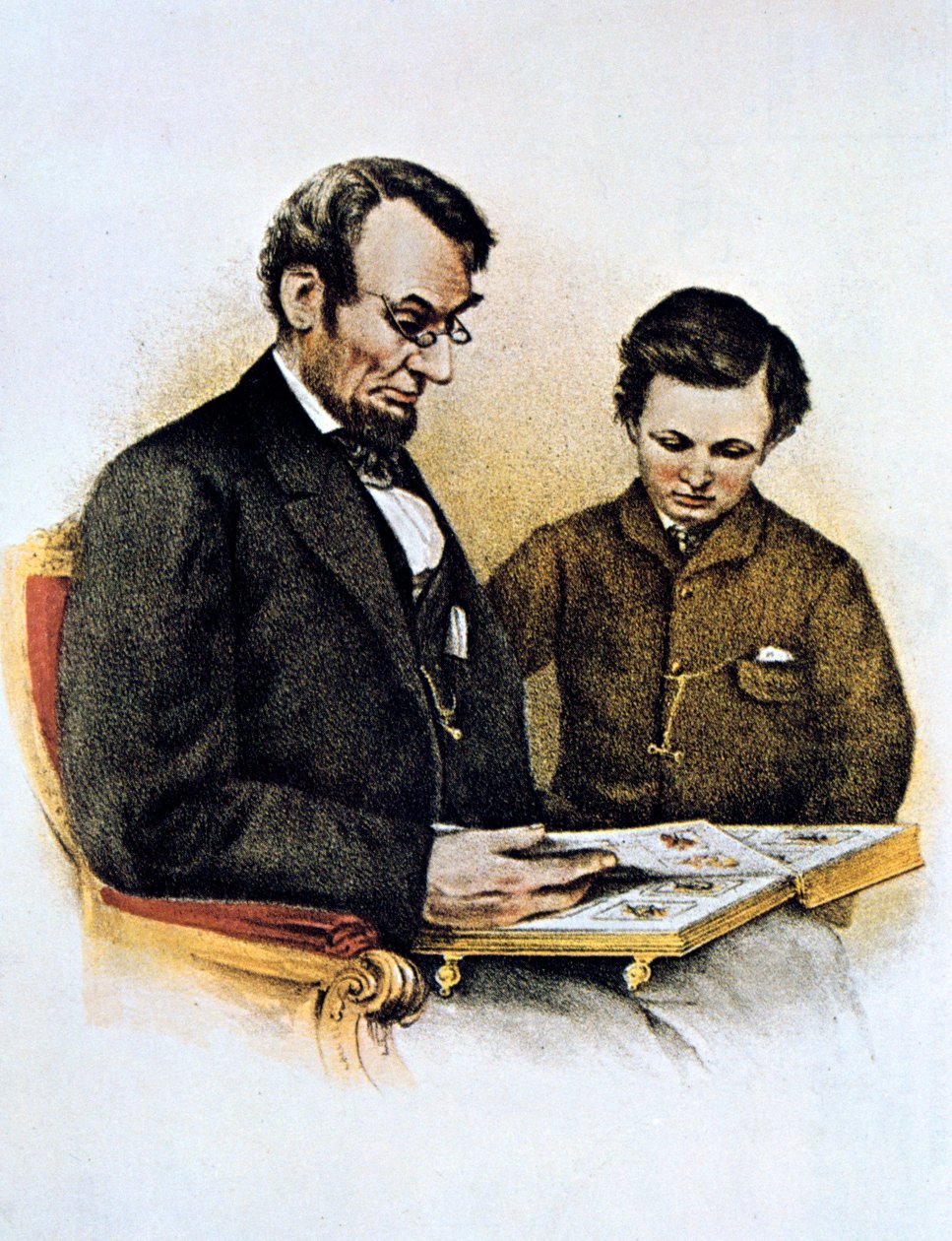Abraham Lincoln et son fils Tad, 9 février 1864 - Unbekannt