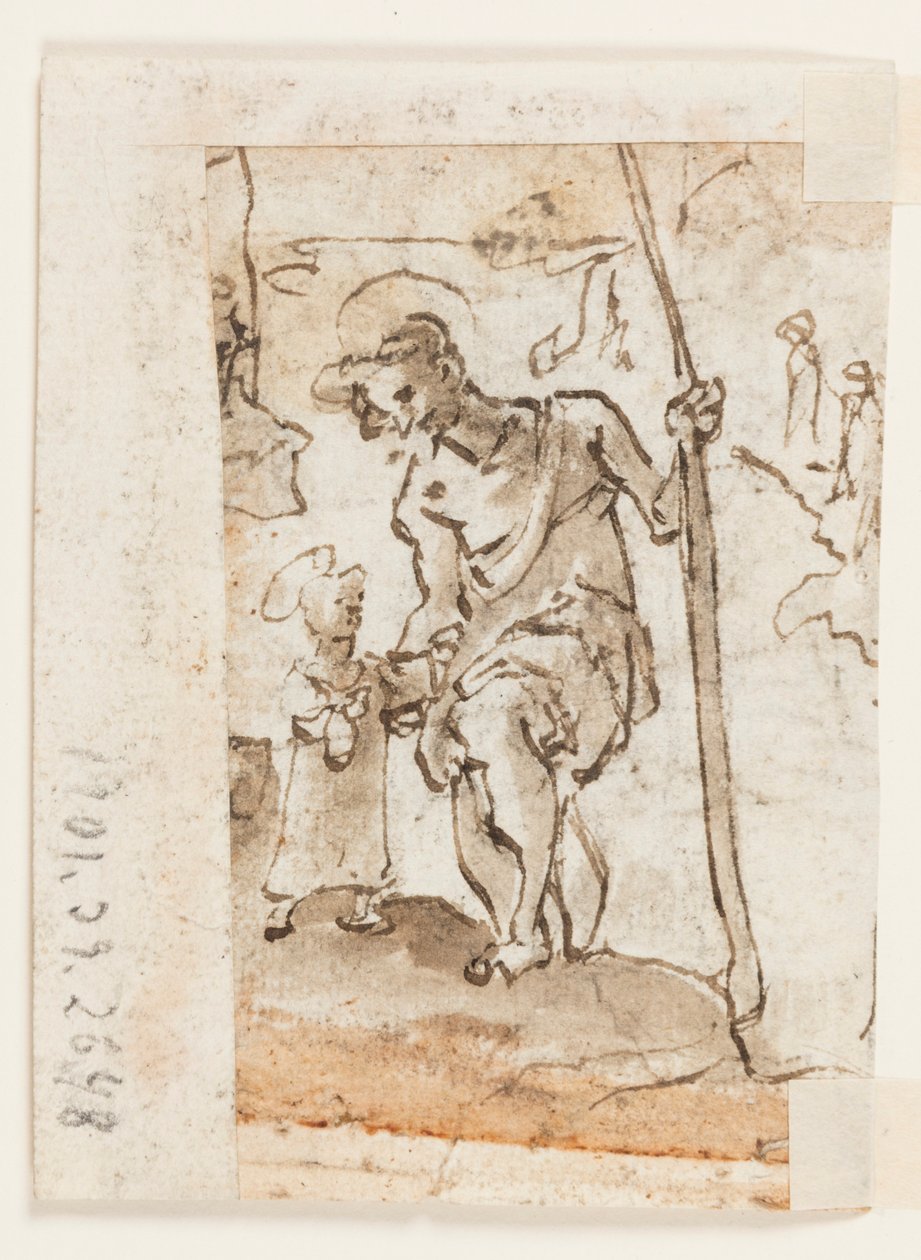 Adoration des Mages, Saint Christophe et l