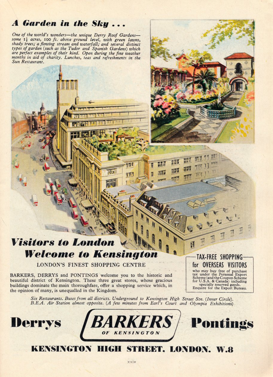 Publicité pour Barkers de Kensington, 1951 - Unbekannt