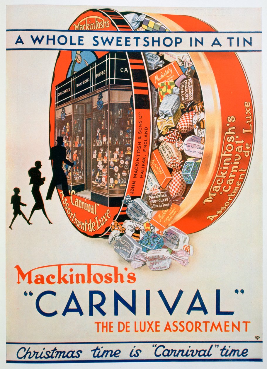 Publicité pour les assortiments de caramel Mackintosh