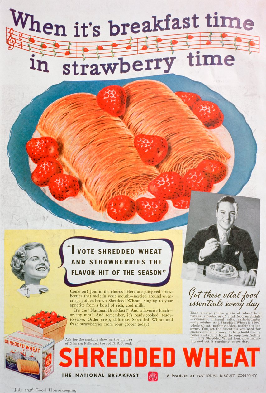 Publicité pour Shredded Wheat, 1936 - Unbekannt