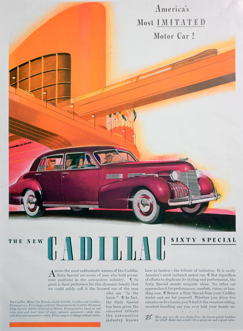 Publicité pour la voiture Cadillac Sixty Special, 1940 - Unbekannt