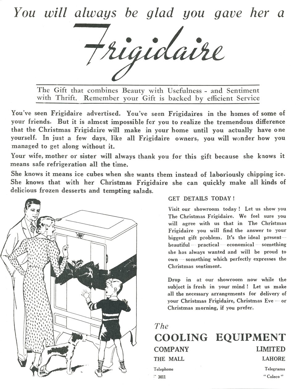 Publicité pour les réfrigérateurs Frigidaire, 1936 - Unbekannt