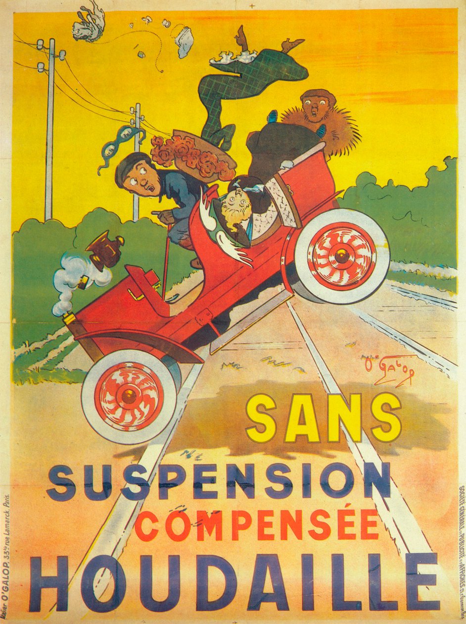Publicité pour la suspension de voiture Houdaille, vers 1900 - Unbekannt