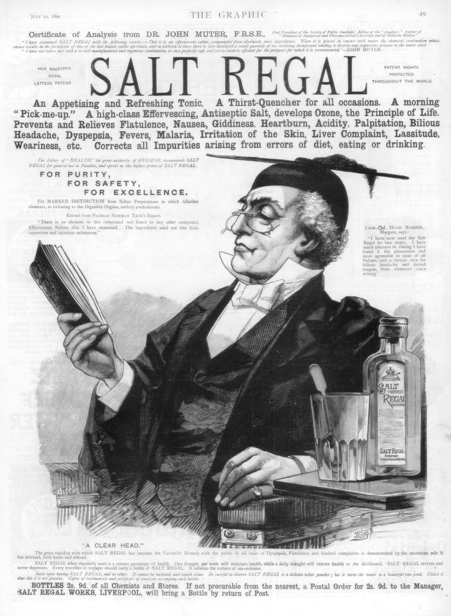 Publicité pour le tonique Salt Regal, 1890 - Unbekannt