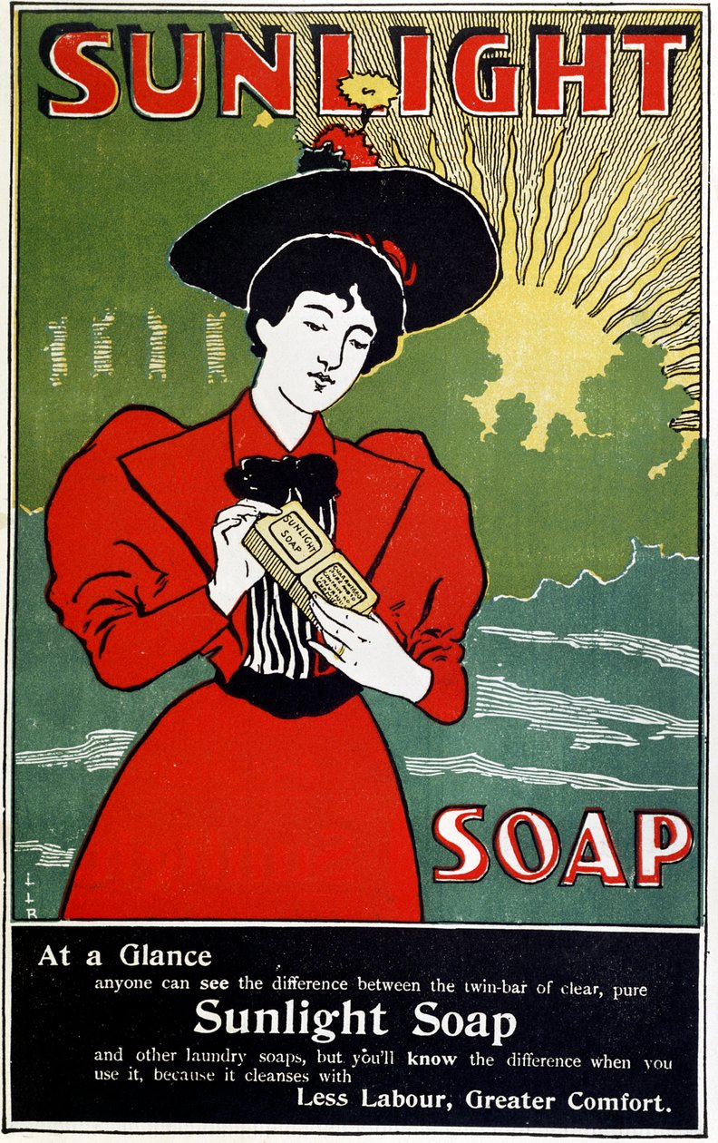 Publicité pour le savon ménager Sunlight, vers 1890 - Unbekannt
