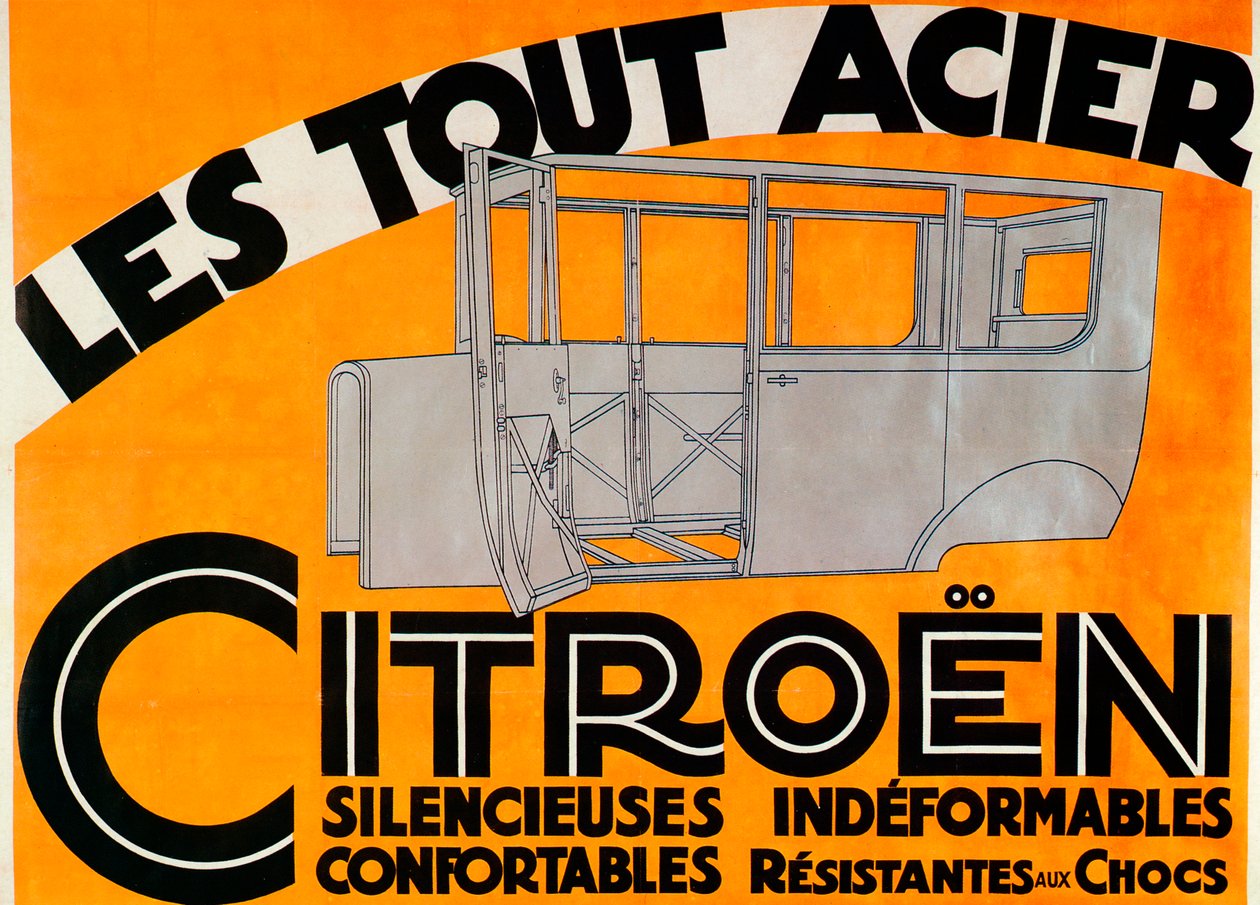 Publicité pour les voitures tout acier Citroën, vers 1924 - Unbekannt