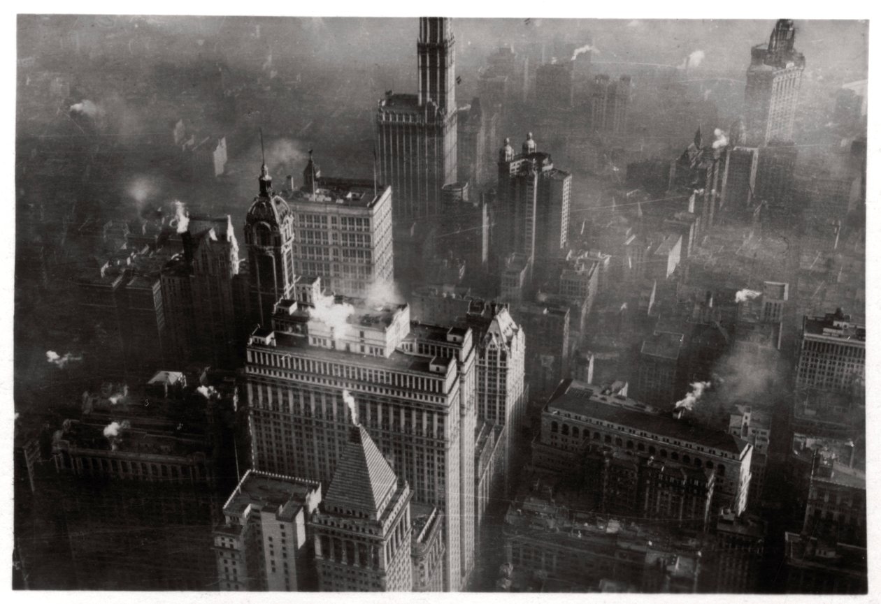 Vue aérienne de Manhattan, New York, USA, depuis un Zeppelin, 1928 1933 - Unbekannt