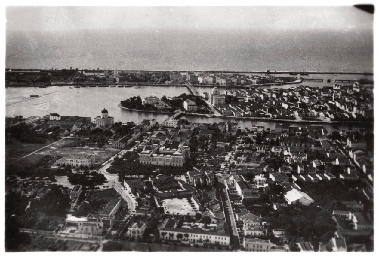 Vue aérienne de Recife, Brésil, depuis un Zeppelin, 1930-1933 - Unbekannt