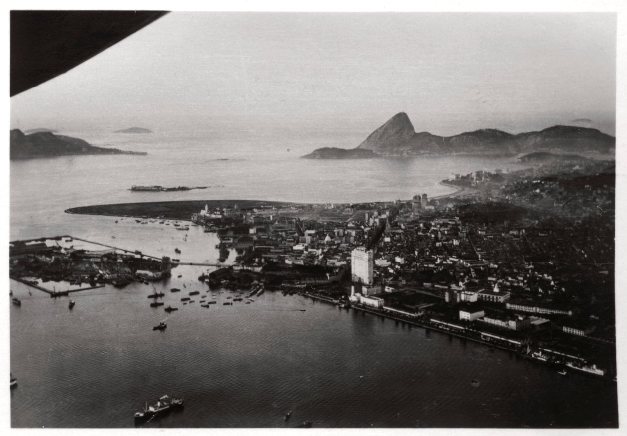 Vue aérienne de Rio de Janeiro, Brésil, depuis un Zeppelin, 1930-1933 - Unbekannt