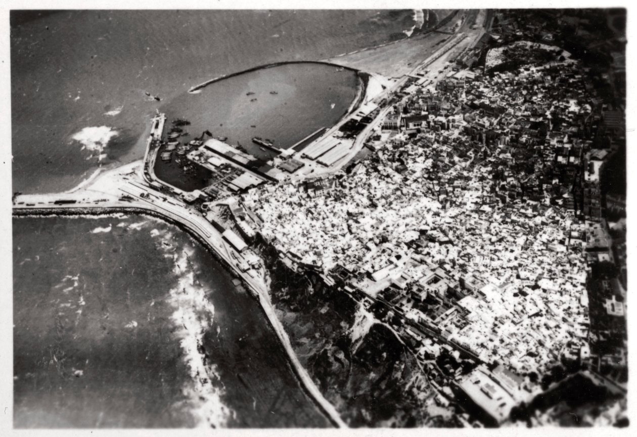 Vue aérienne de Tanger, Maroc, depuis un Zeppelin, 1930 - Unbekannt