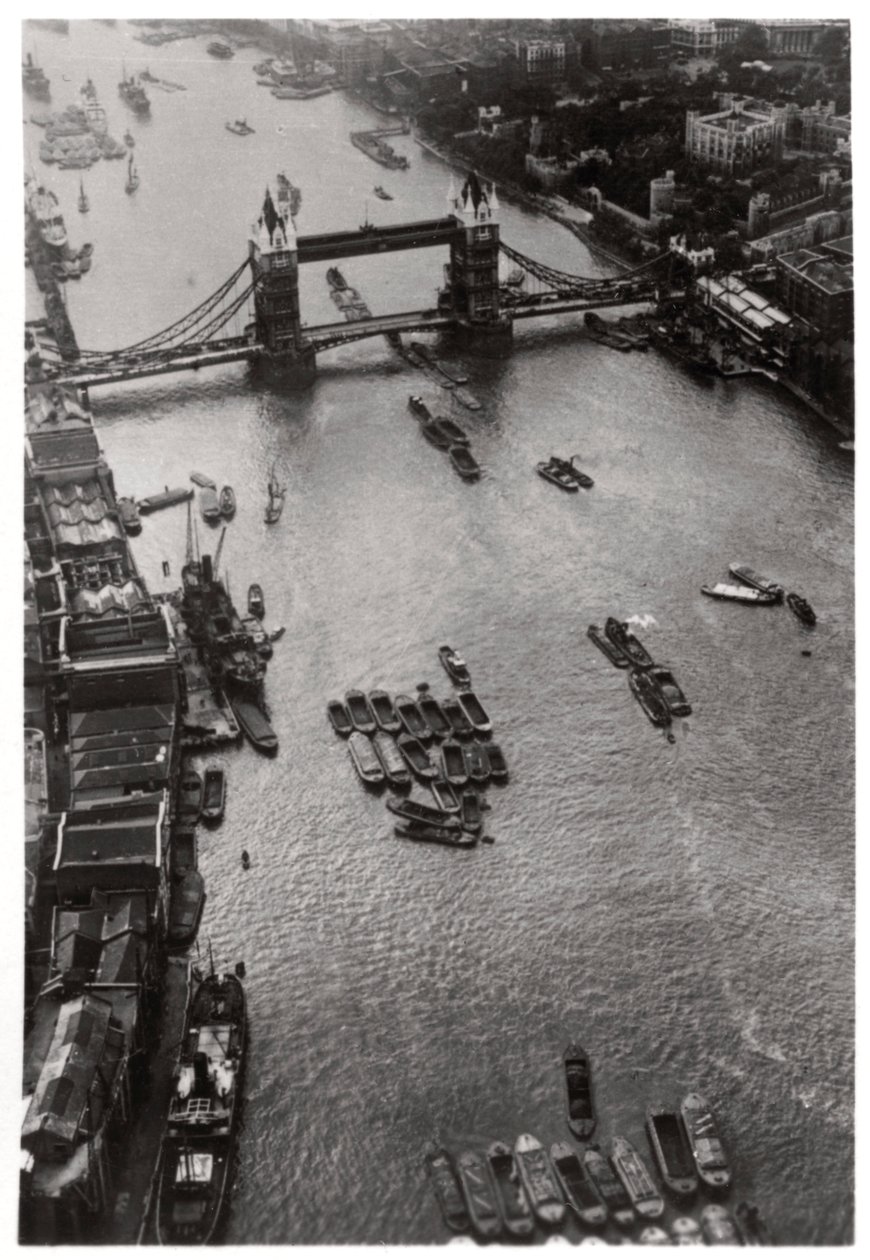 Vue aérienne du Tower Bridge, Londres, depuis un Zeppelin, 1931-1933 - Unbekannt