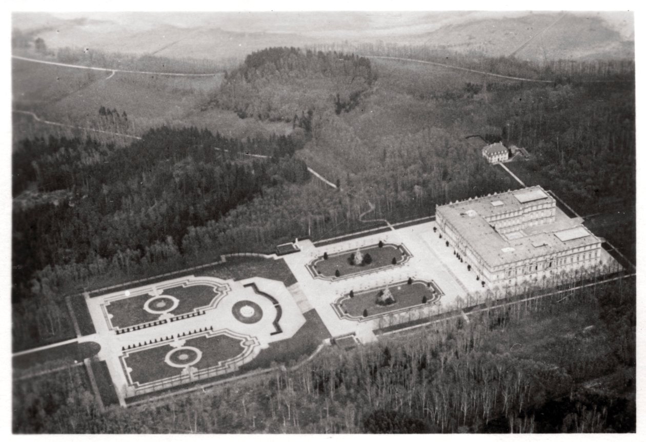 Vue aérienne du Palais de Herrenchiemsee, Bavière, Allemagne, depuis un Zeppelin, vers 1931-1933 - Unbekannt