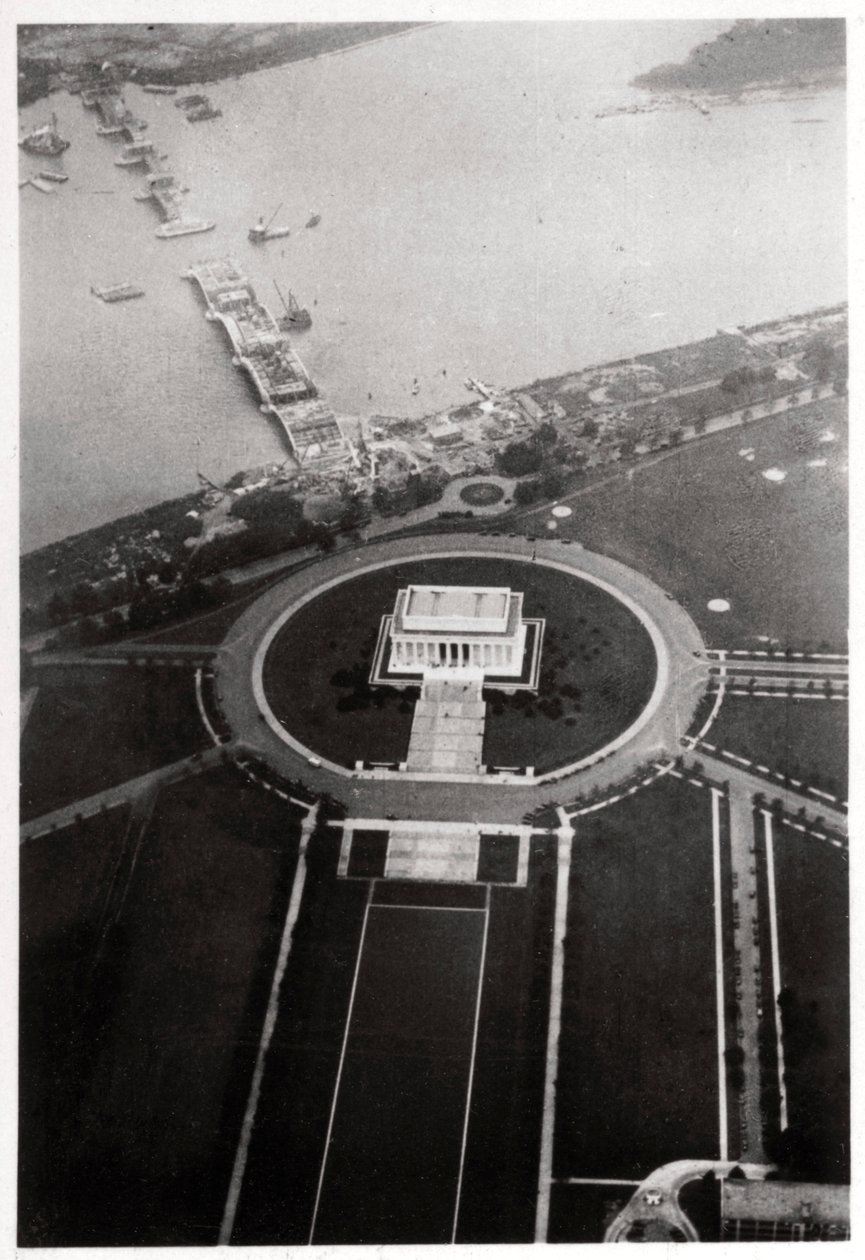 Vue aérienne du Lincoln Memorial, Washington DC, USA, depuis un Zeppelin, 1928 1933 - Unbekannt
