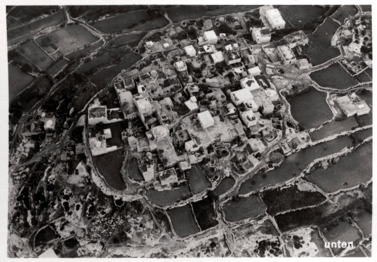 Vue aérienne des hauteurs autour de Jérusalem, Palestine, depuis un Zeppelin, 1931-1933 - Unbekannt