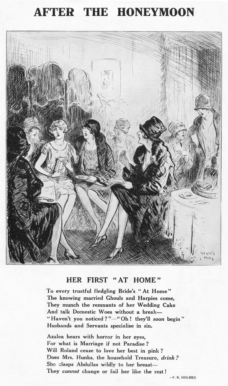 Après la lune de miel - Sa première réception, 1927 - Unbekannt