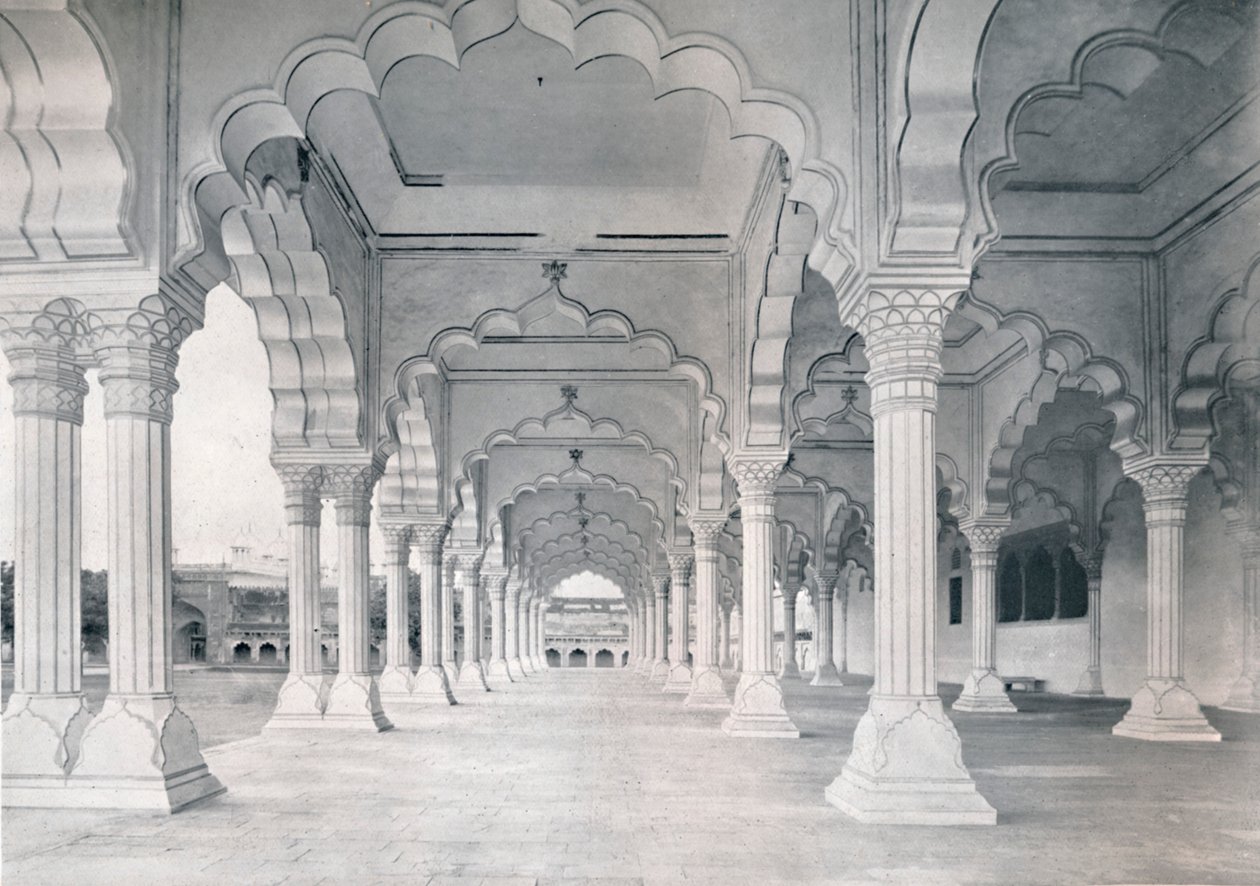 Agra. Le Dewan-i-am, ou Hall de l