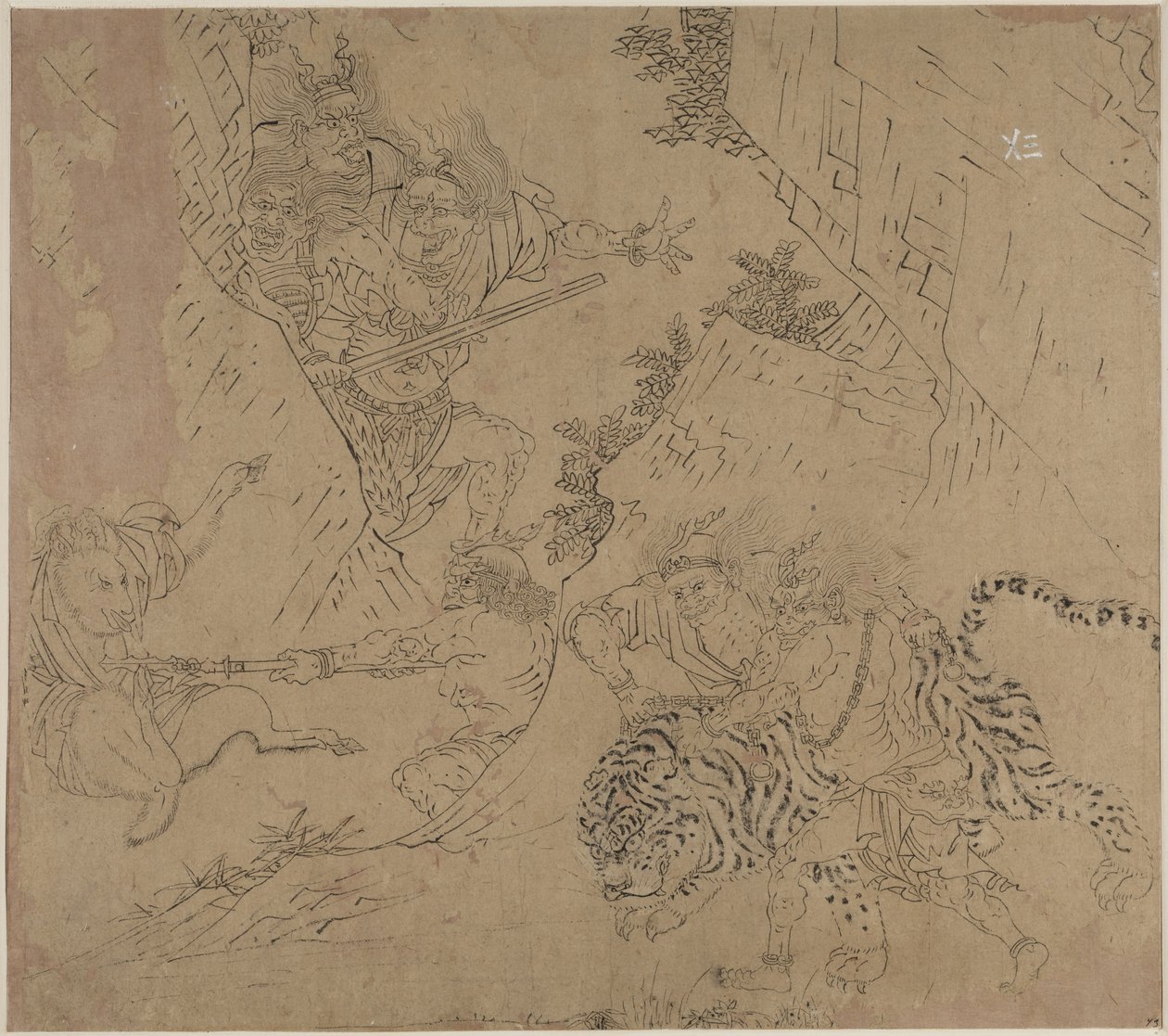 Album de thèmes taoïstes et bouddhistes : Recherche de la montagne : Feuille 43, 1200s - Unbekannt