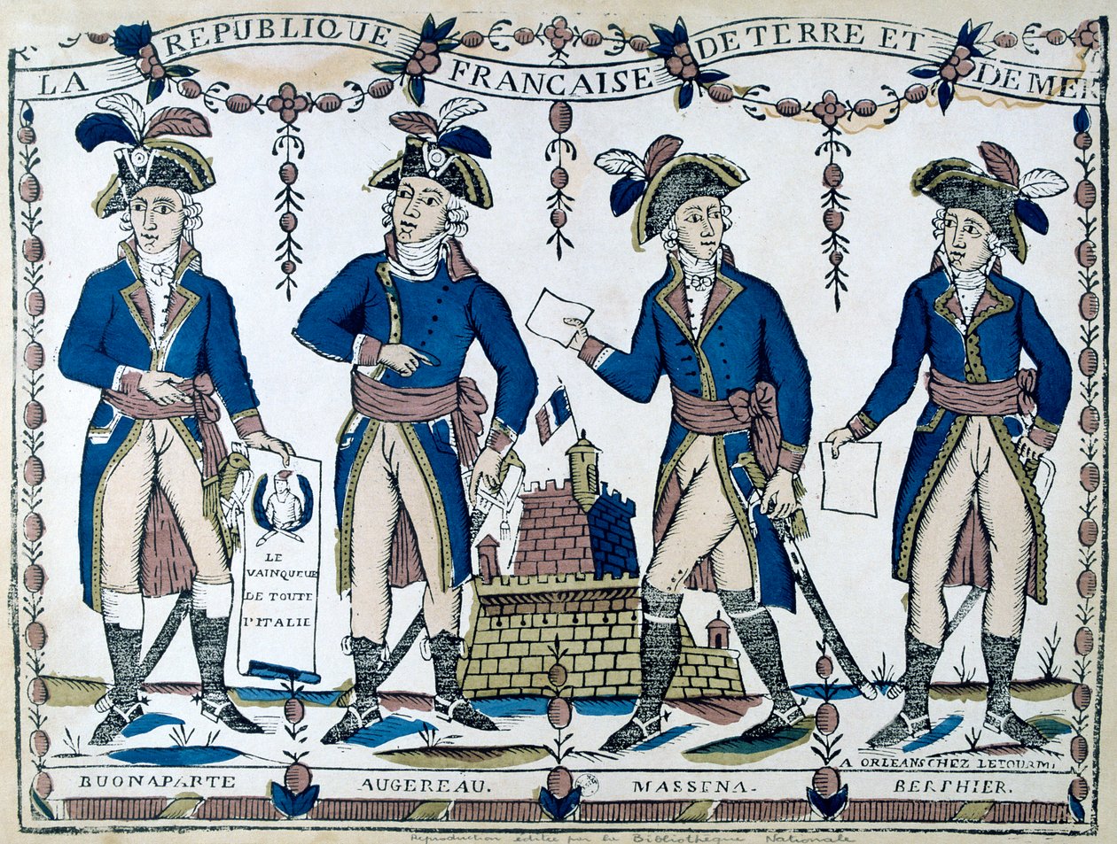 Allégories de Bonaparte, Augereau, Massina, Berphier, France, 1789 - Unbekannt