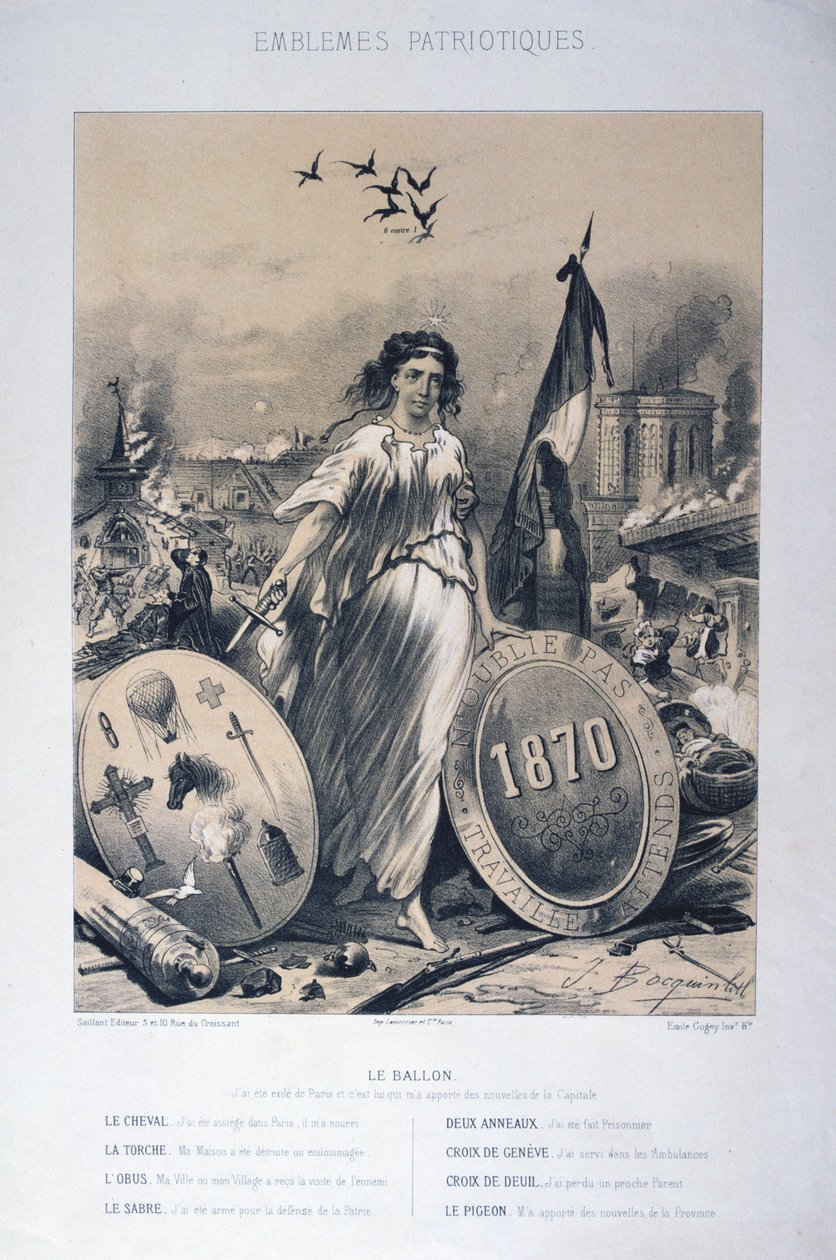 Allégorie des emblèmes patriotiques français, 1870 - Unbekannt