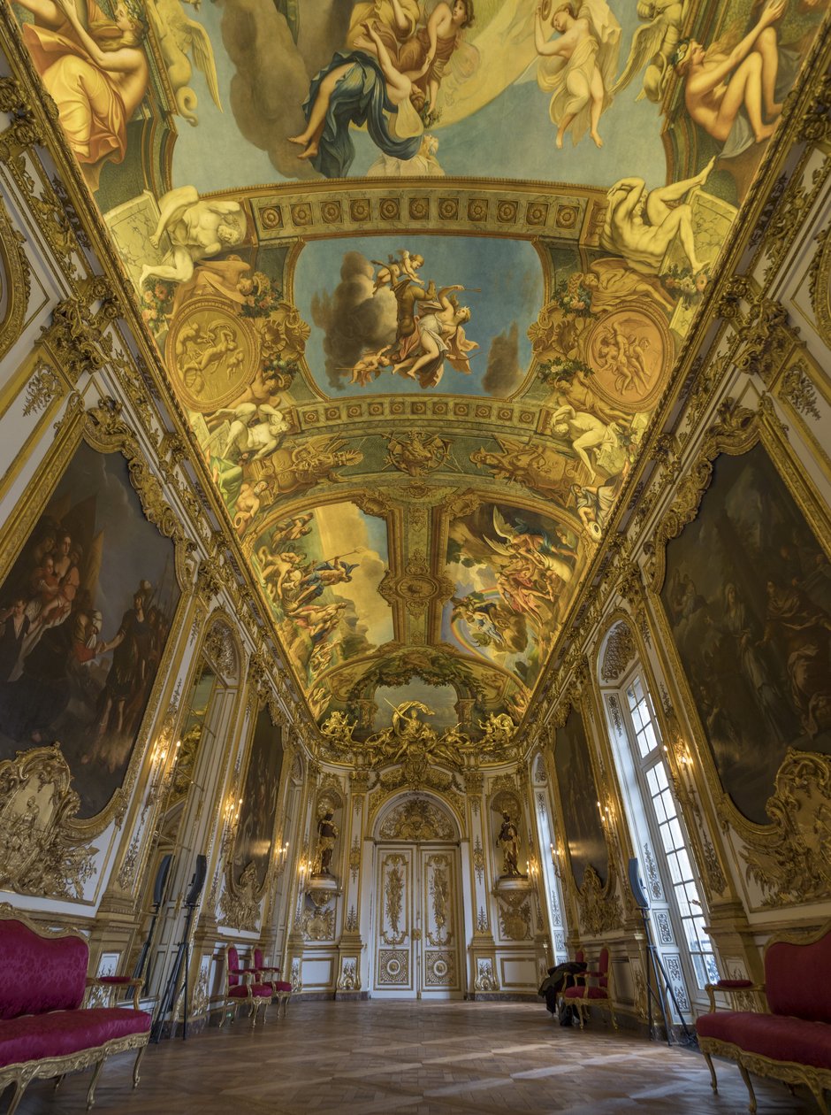Allégorie du Soleil. Peinture de la voûte de la Galerie dorée, par François Perrier (1594-1649) - Unbekannt