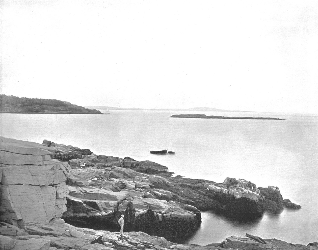 Le long de la côte, Bar Harbor, Maine, USA, vers 1900 - Unbekannt