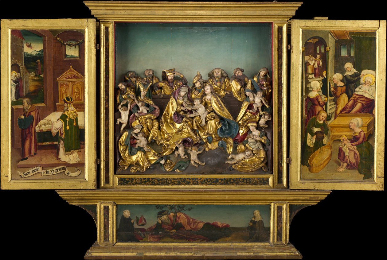 Retable avec des scènes de la vie de la Vierge, allemand, 1548 - Unbekannt