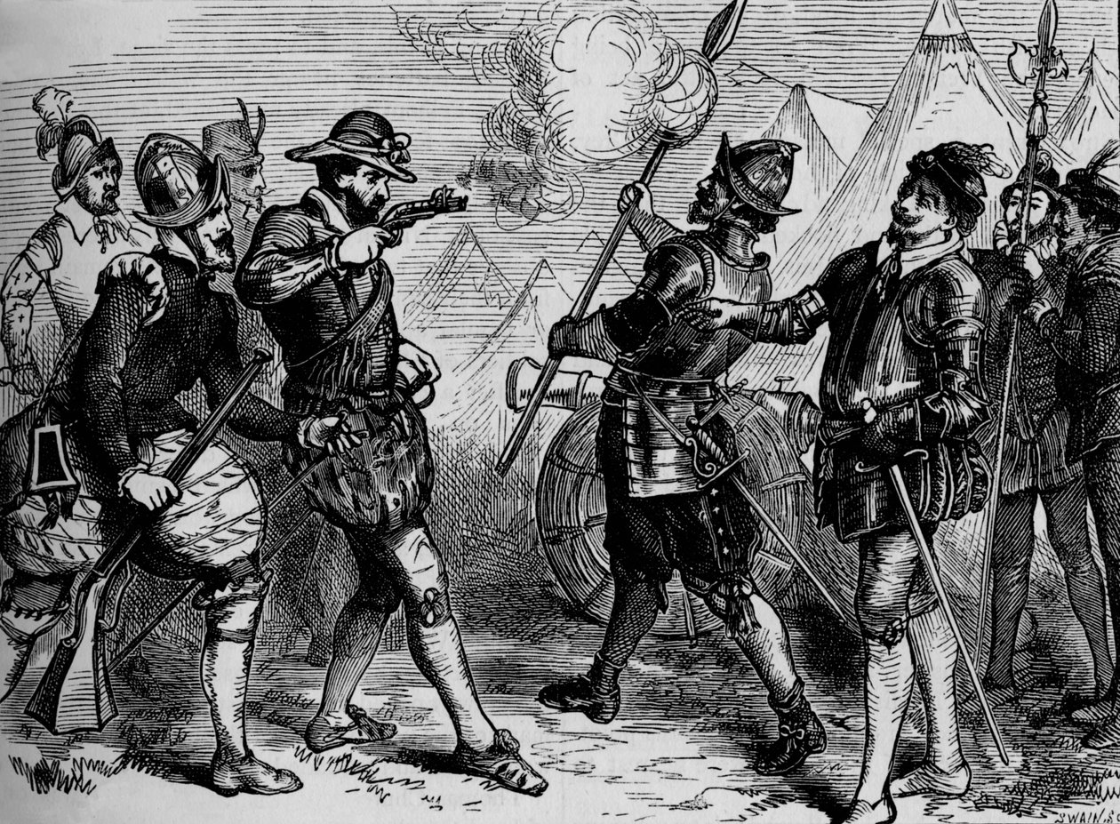 Un incident lors du siège de Leith, 1548-1560, vers 1880 - Unbekannt