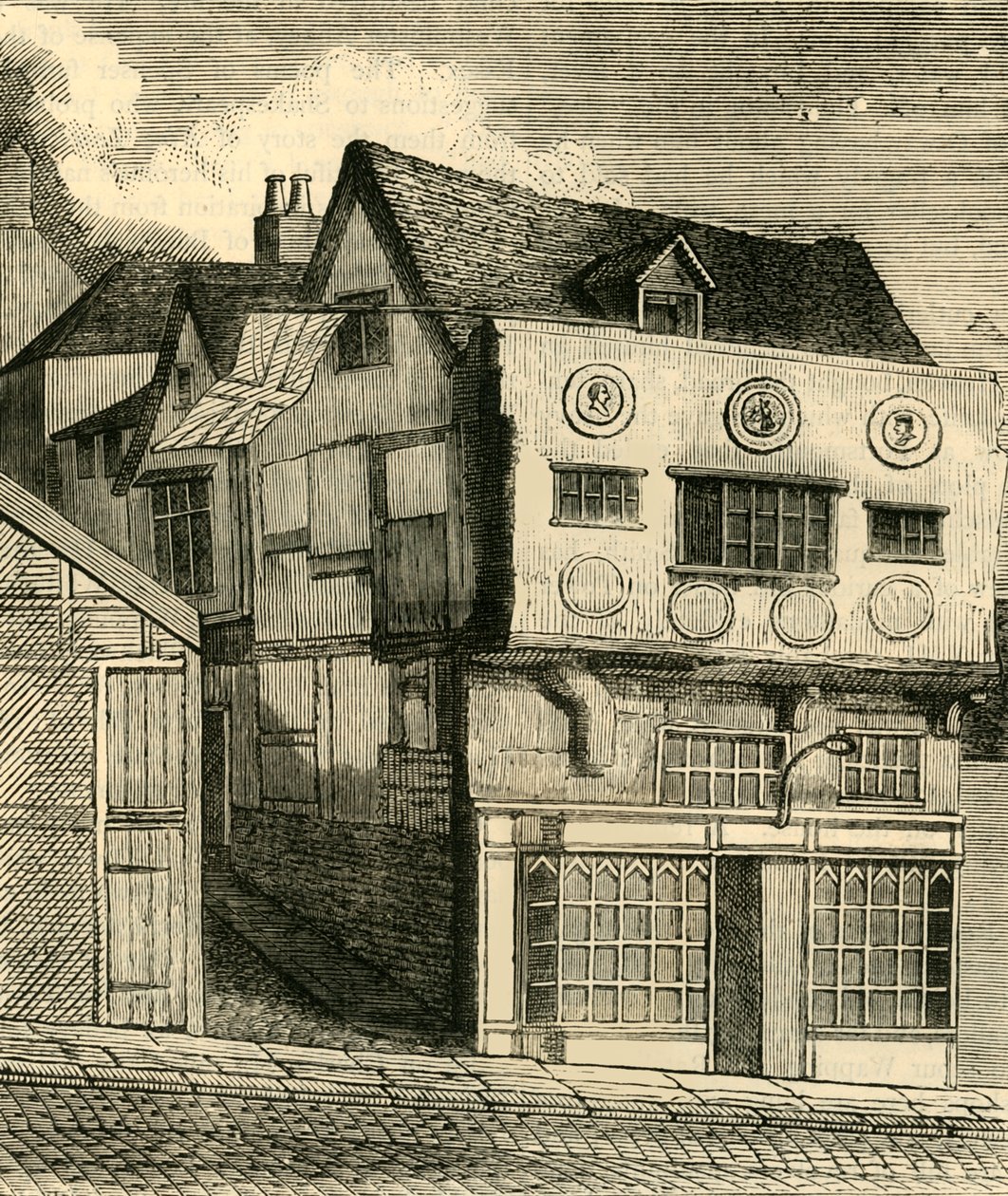 Une vieille maison sur Little Tower Hill, vers 1792, vers 1872 - Unbekannt