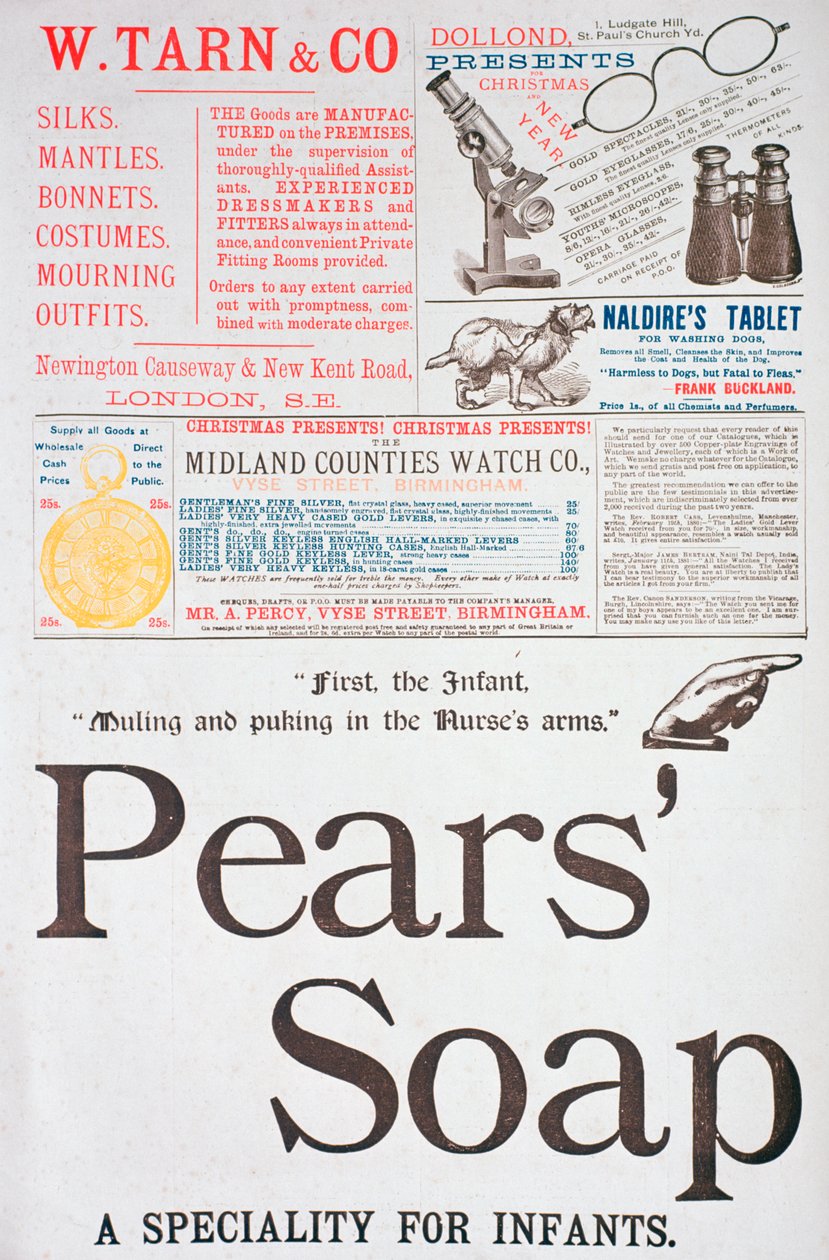 Une page publicitaire dans Yuletide, 1882 - Unbekannt