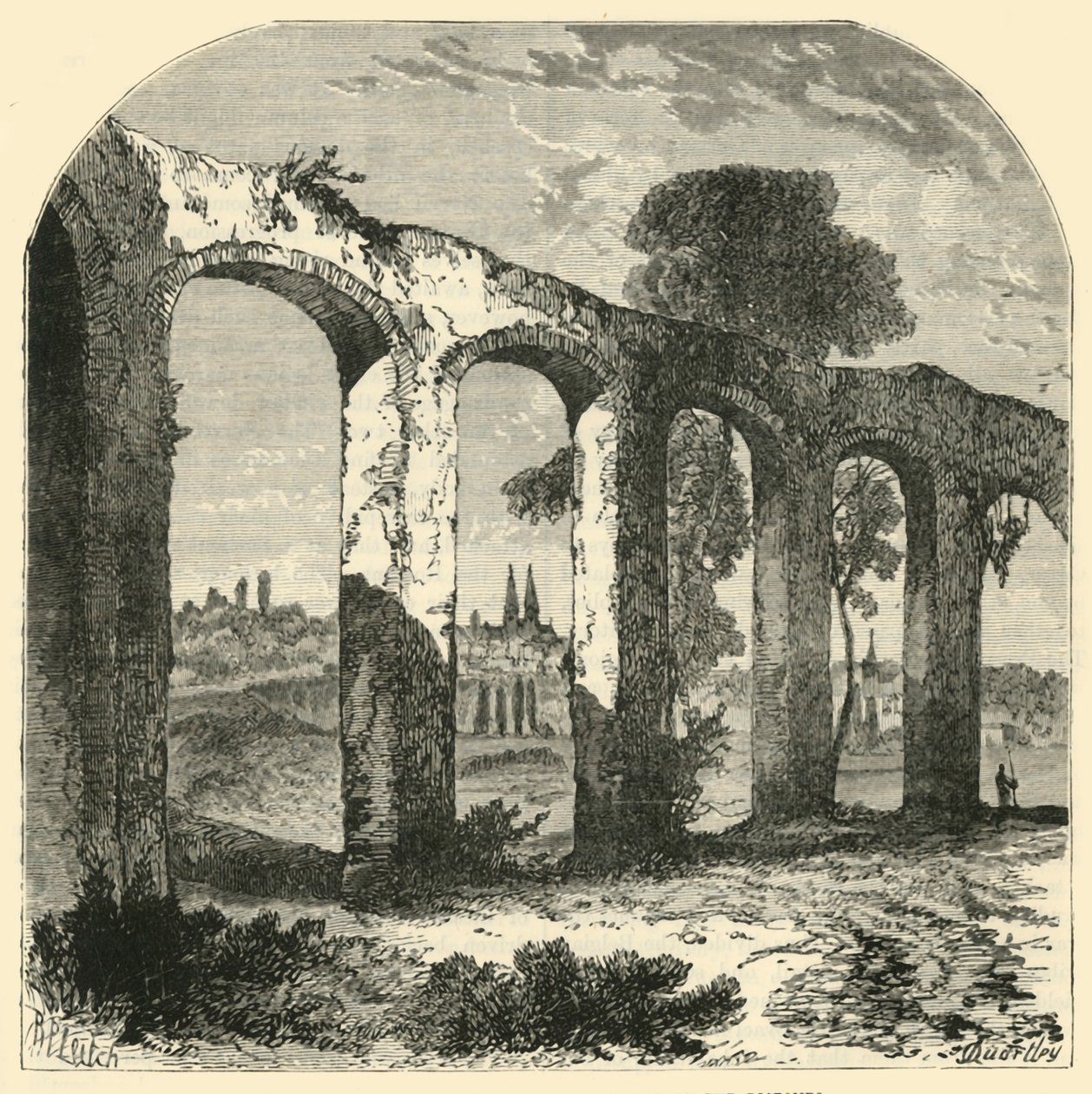 Aqueduc à Poitiers, ancienne capitale des Pictones, 1890 - Unbekannt