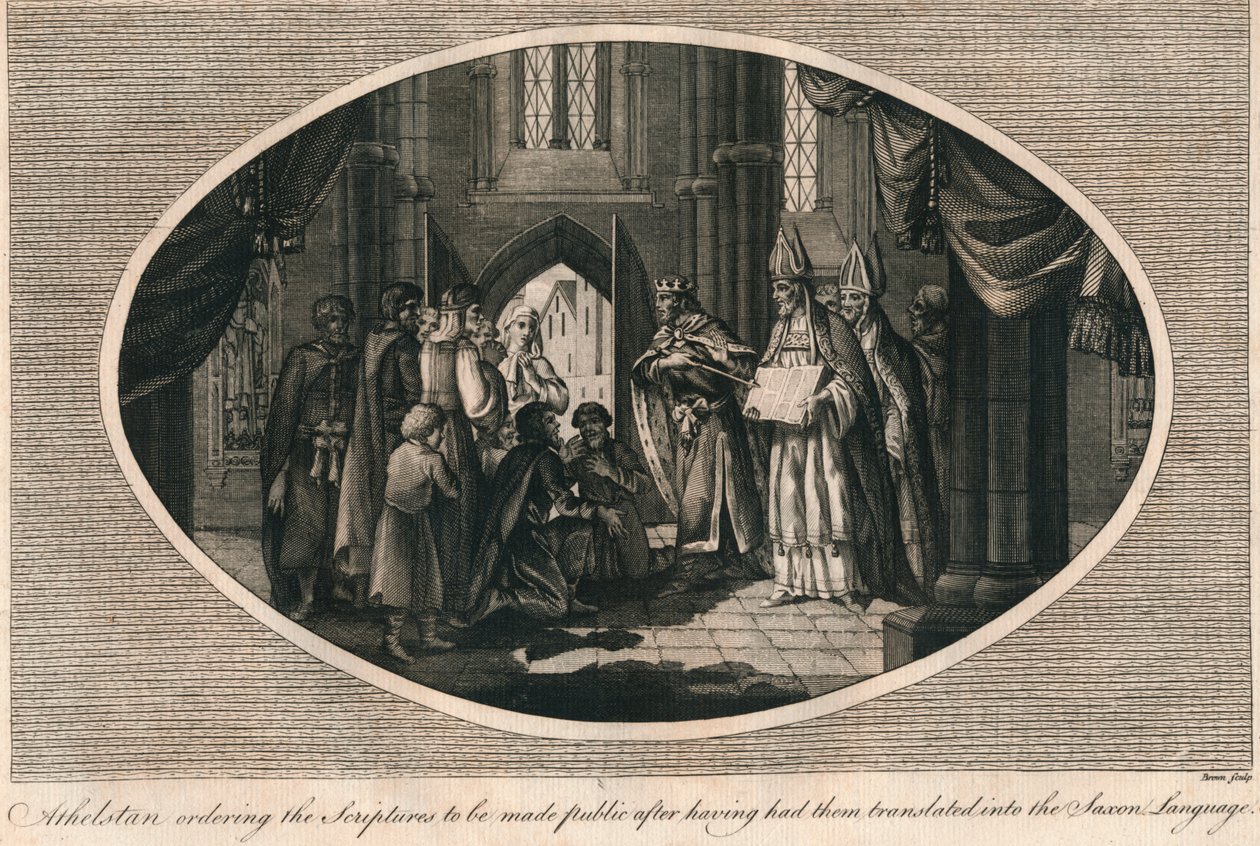 Athelstan ordonnant la publication des Écritures traduites en anglo-saxon, années 930, 1793 - Unbekannt