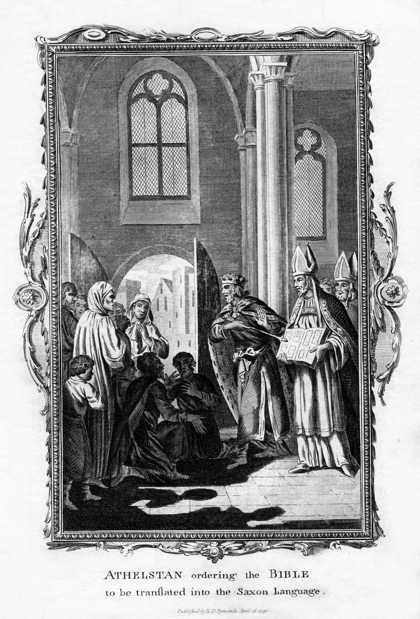 Athelstan ordonnant la traduction de la Bible en langue saxonne, 1796 - Unbekannt