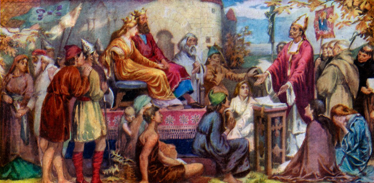 Augustin prêchant à Ethelbert et Bertha, 1925 - Unbekannt