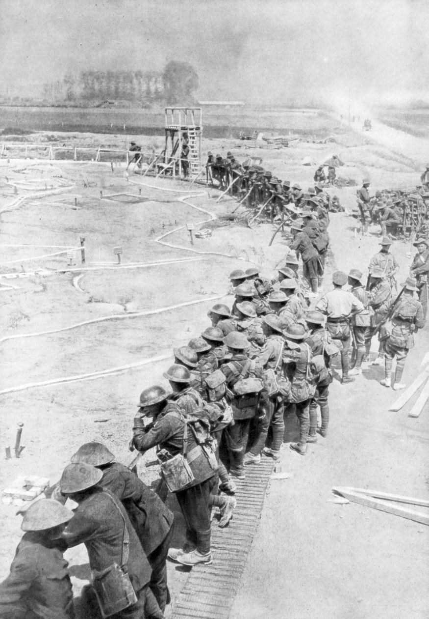 Troupes australiennes la veille de la bataille de Messines, Belgique, 6 juin 1917 - Unbekannt