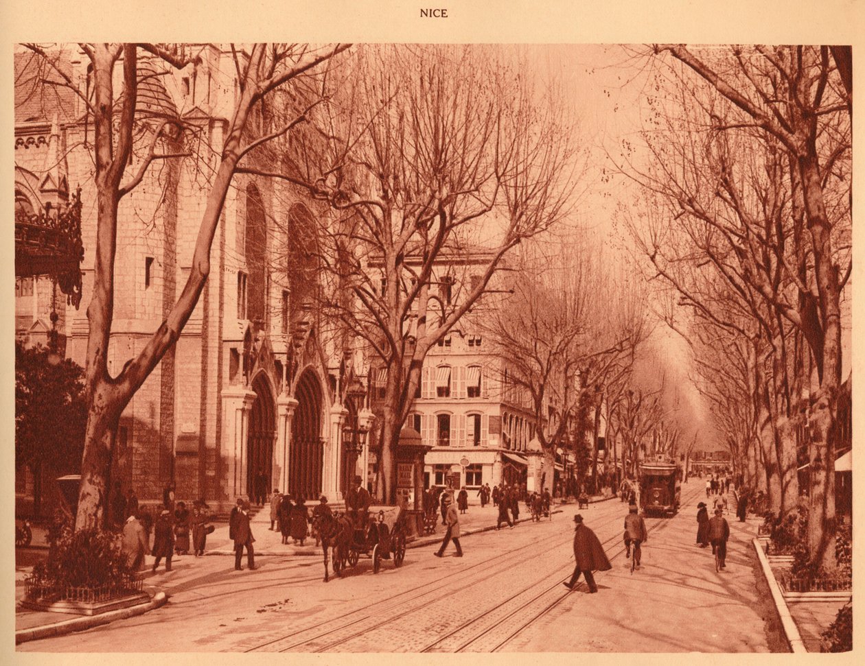 Avenue de la Victoire et église Notre-Dame, Nice, 1930 - Unbekannt