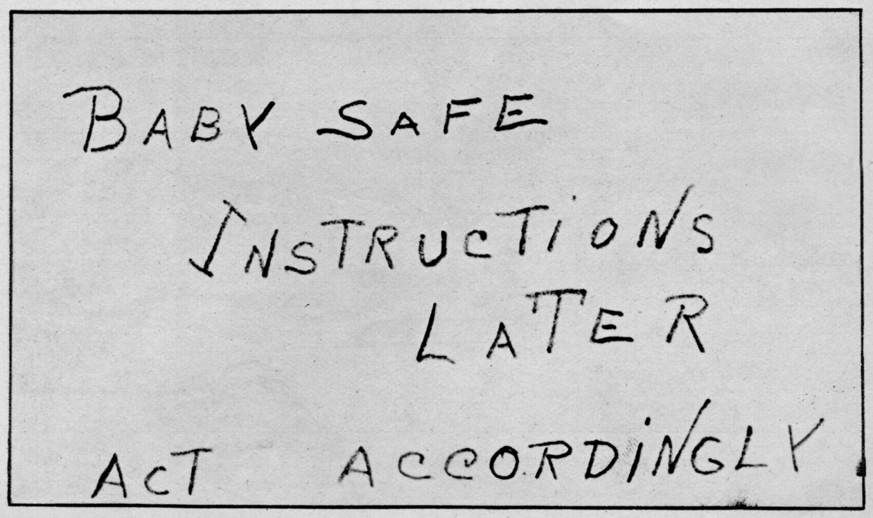 Instructions pour la sécurité des bébés, puis agir en conséquence, 1932, 1938 - Unbekannt