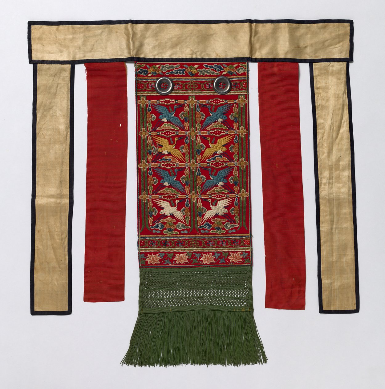 Tablier arrière pour la robe cérémoniale royale, fin des années 1800-début des années 1900 - Unbekannt