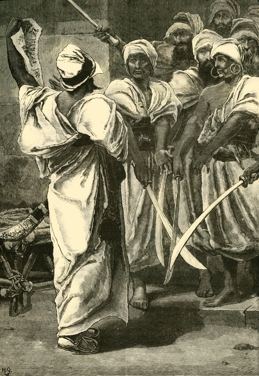 Bagaeus délivrant ses messages à la garde perse, 1890 - Unbekannt