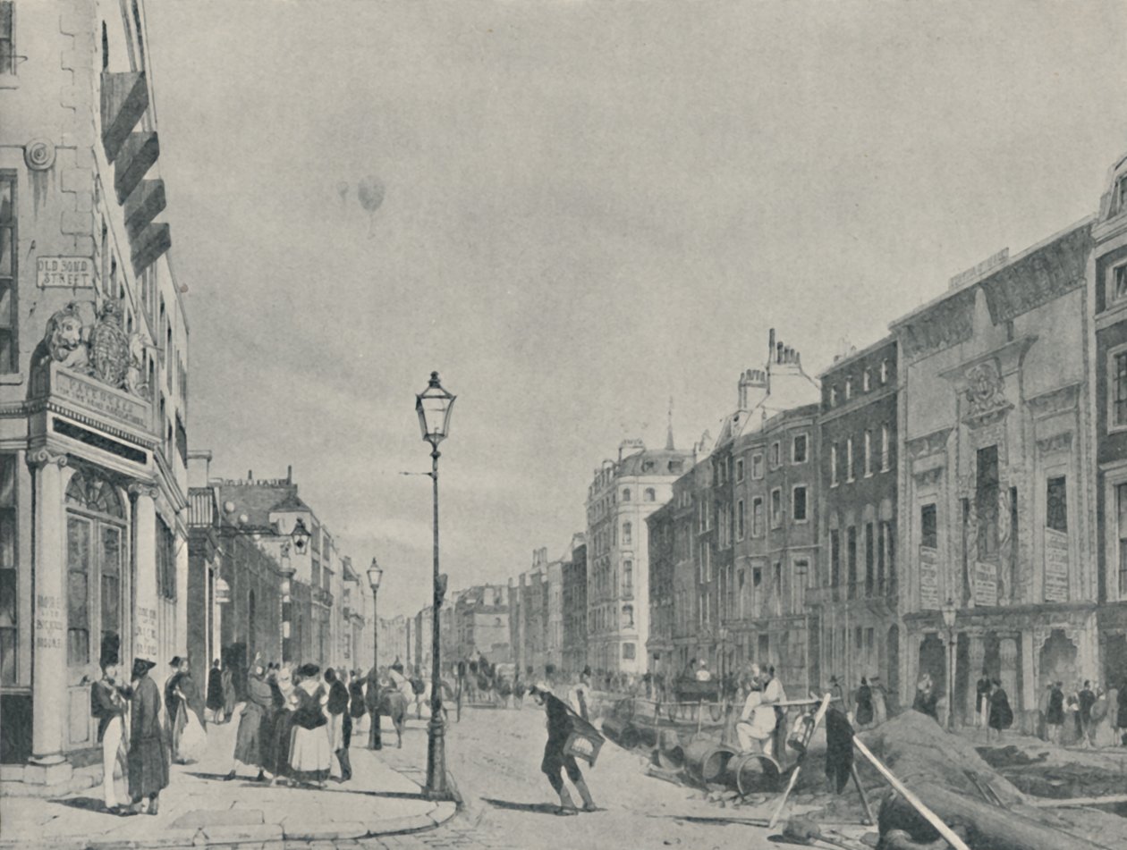 Ballons au-dessus de Piccadilly, 1842, 1920 - Unbekannt