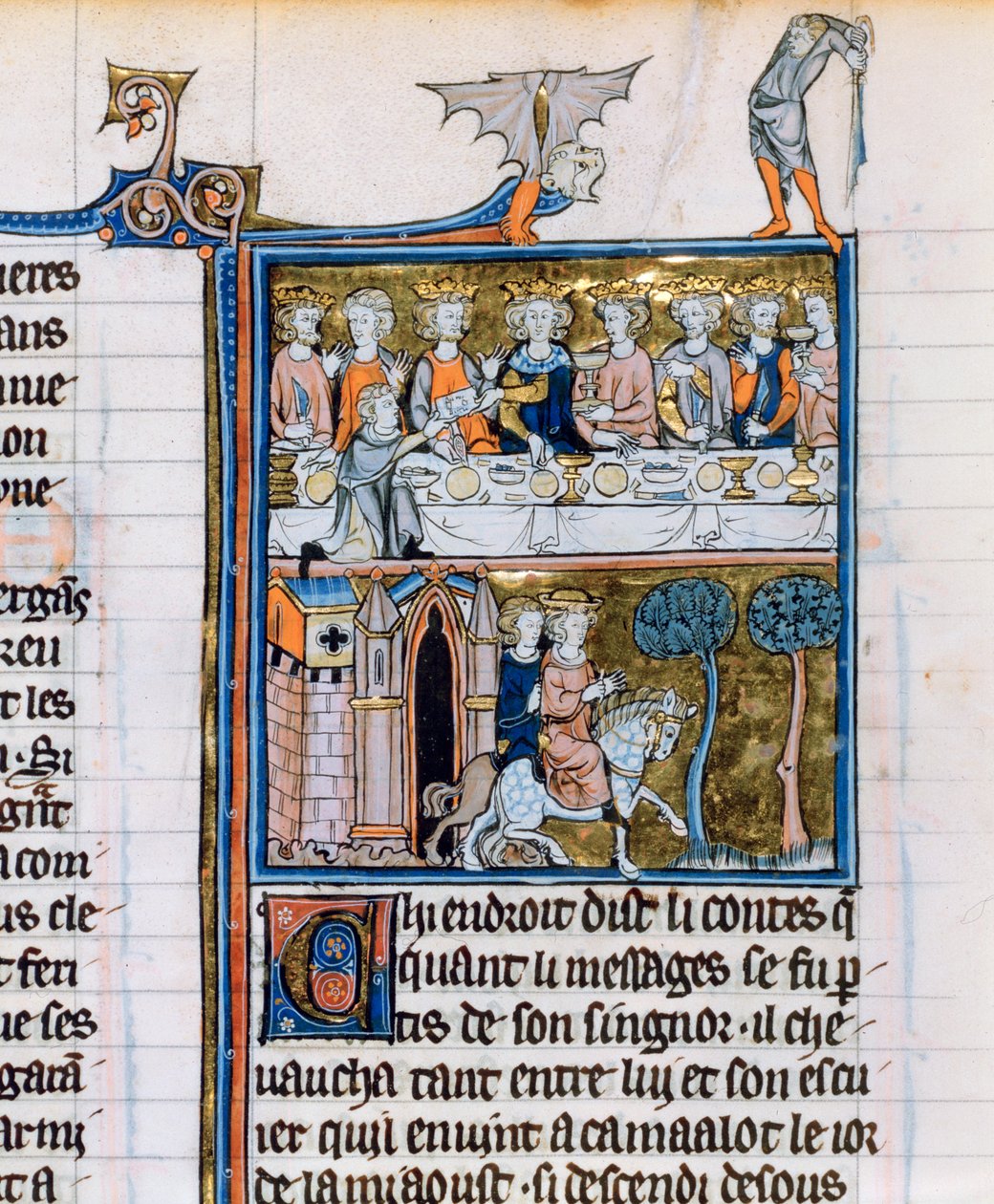 Banquet et cavaliers, vers 1280-1290 - Unbekannt