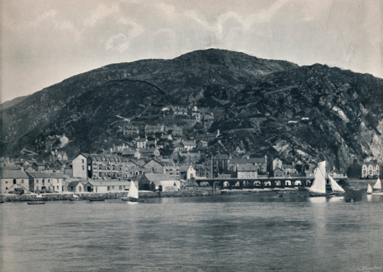 Barmouth - Vue depuis le Mawddach, montrant les hauteurs, 1895 - Unbekannt