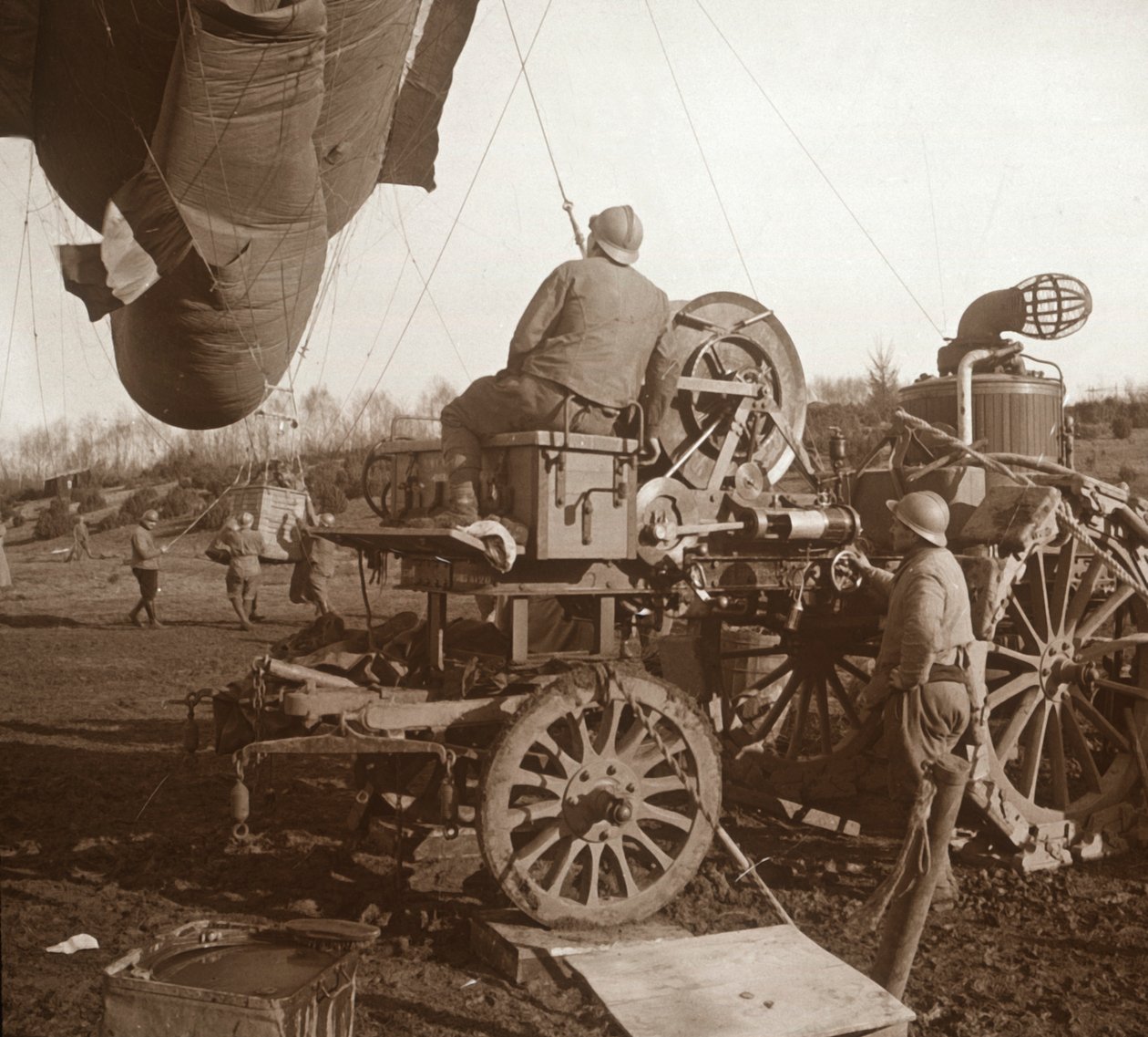 Ballon de barrage, Genicourt, nord de la France, vers 1914-1918 - Unbekannt