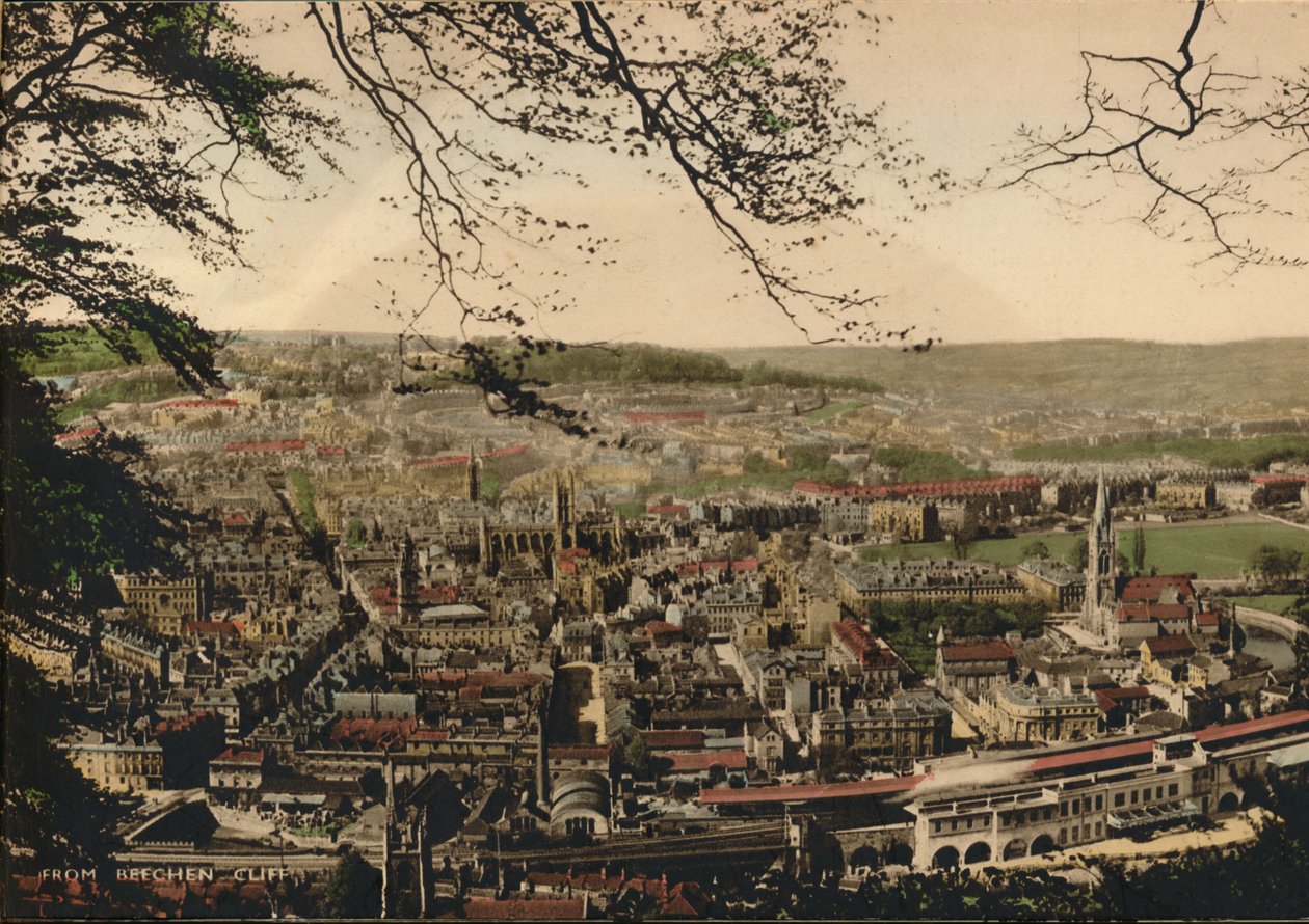Bath depuis Beechen Cliff, vers 1925 - Unbekannt