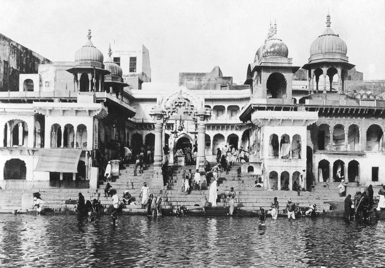 Ghat de bain sur la rivière Yamuna, Muttra - Unbekannt
