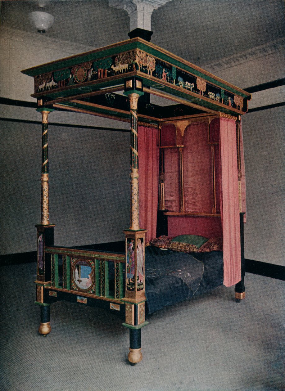 Lit décoré par Jessie Bayes, vers 1913 - Unbekannt
