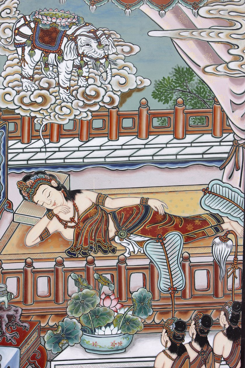 Avant la naissance de Siddartha Gautama, sa mère a rêvé d