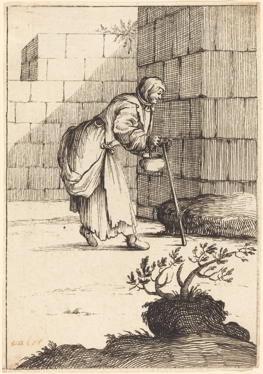 Femme mendiante, XVIIe siècle - Unbekannt