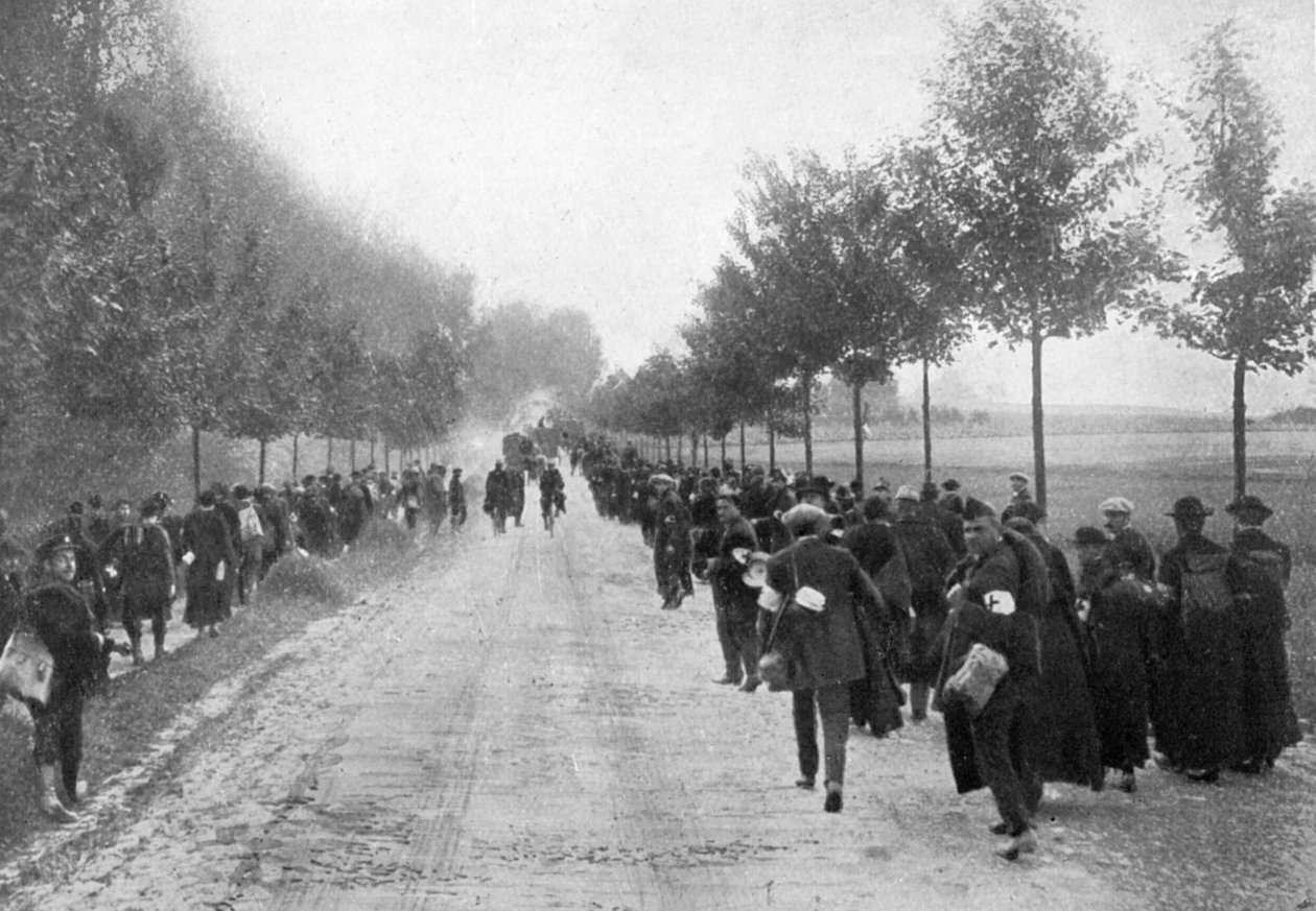 Belges fuyant Termonde, Première Guerre mondiale - Unbekannt