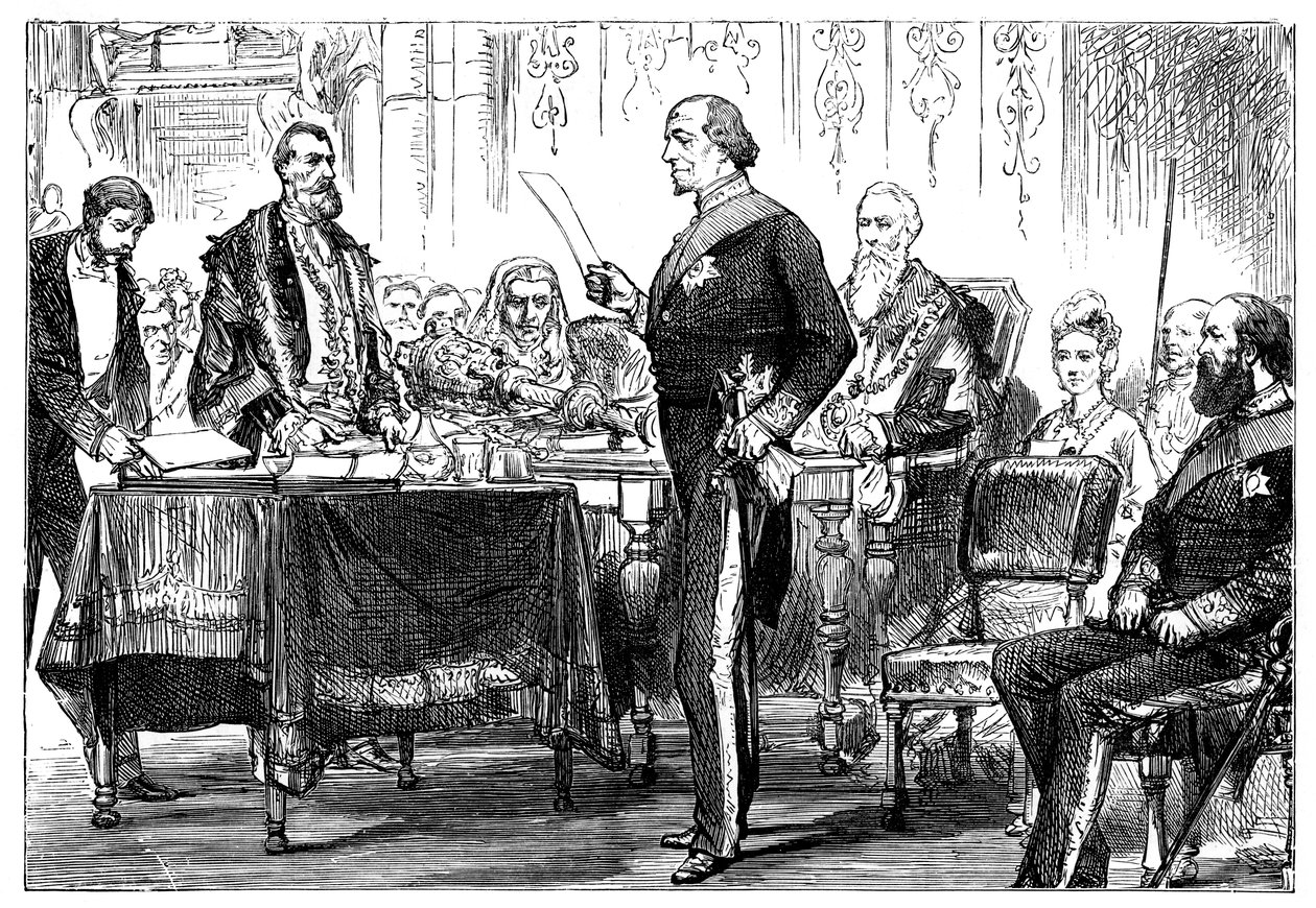 Benjamin Disraeli 1808-1881 recevant la liberté de la ville de Londres, 1878 - Unbekannt